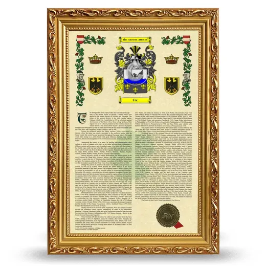 Fix Armorial History Framed - Gold