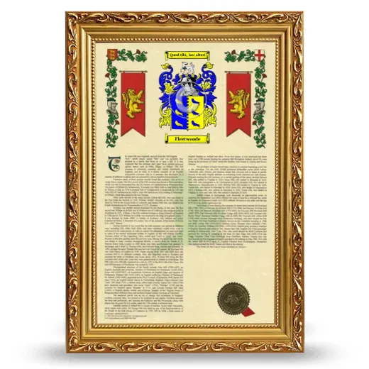 Fleetwoode Armorial History Framed - Gold