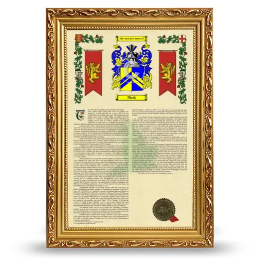Flesh Armorial History Framed - Gold