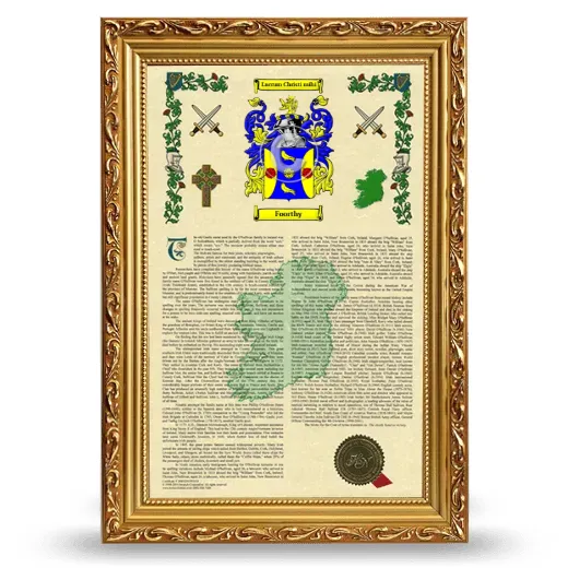 Foorthy Armorial History Framed - Gold