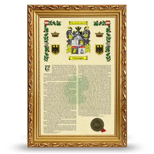 Fortwangler Armorial History Framed - Gold