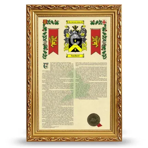 Fouchard Armorial History Framed - Gold