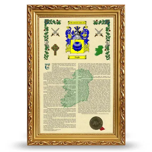 Foyle Armorial History Framed - Gold