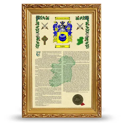 Foyles Armorial History Framed - Gold