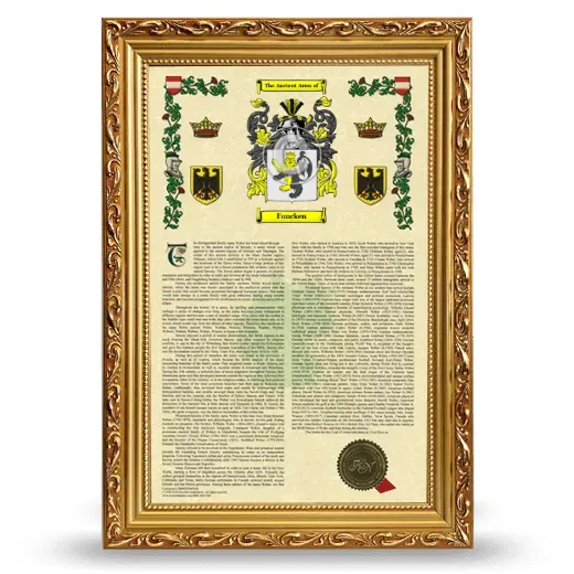 Funcken Armorial History Framed - Gold