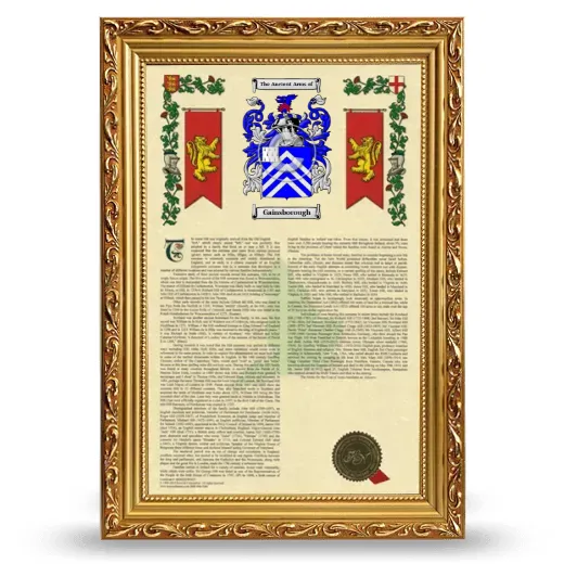 Gainsborough Armorial History Framed - Gold