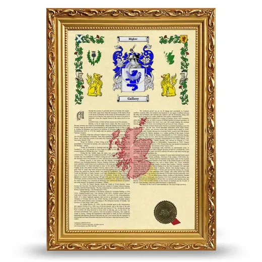 Gallery Armorial History Framed - Gold