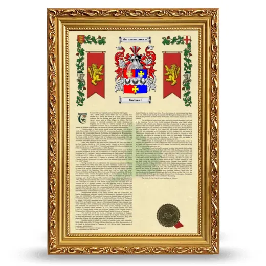 Godseal Armorial History Framed - Gold