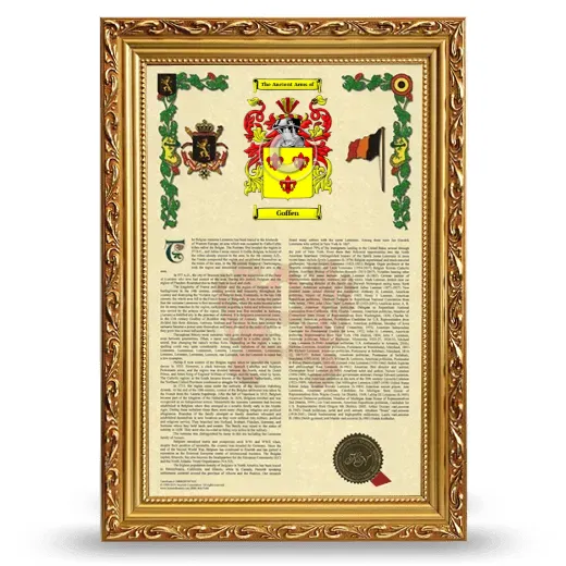 Goffen Armorial History Framed - Gold