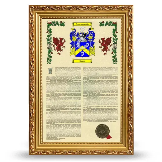 Guess Armorial History Framed - Gold