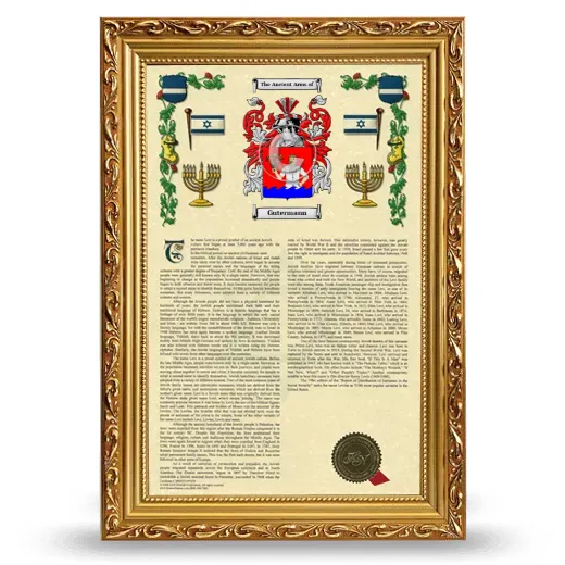 Gutermann Armorial History Framed - Gold