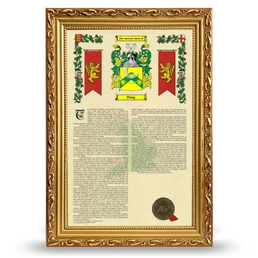 Hang Armorial History Framed - Gold
