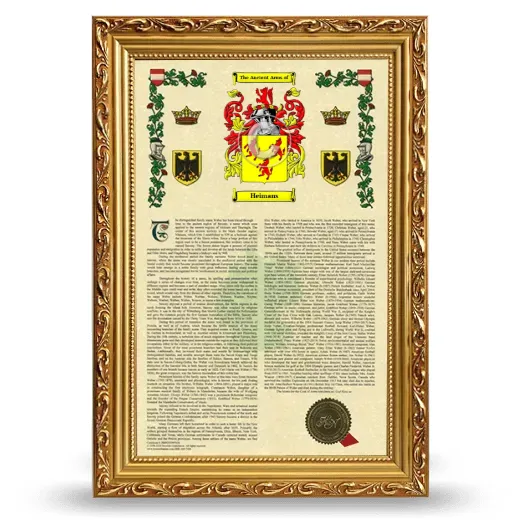 Heimans Armorial History Framed - Gold