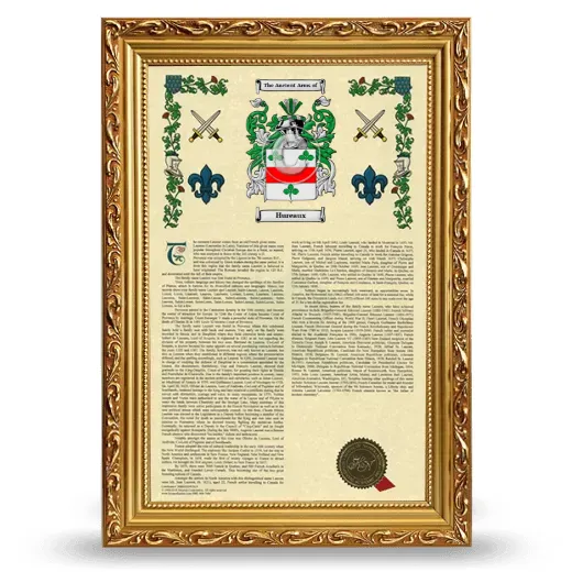 Hureaux Armorial History Framed - Gold