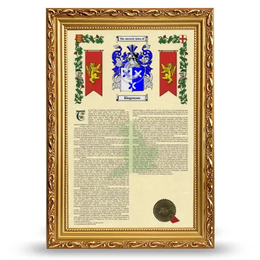 Kingsman Armorial History Framed - Gold