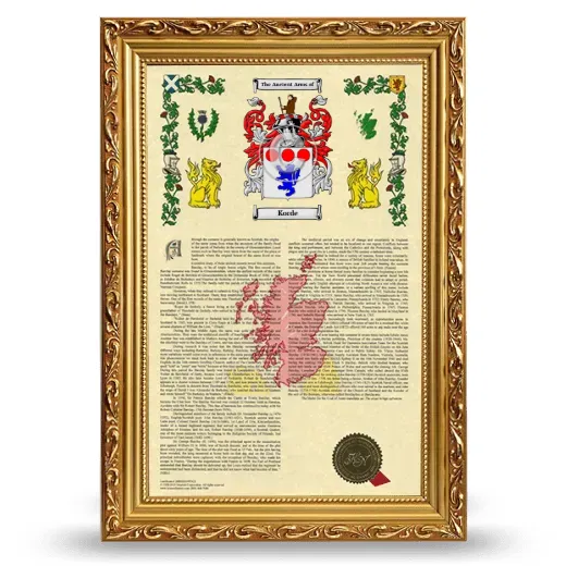 Korde Armorial History Framed - Gold