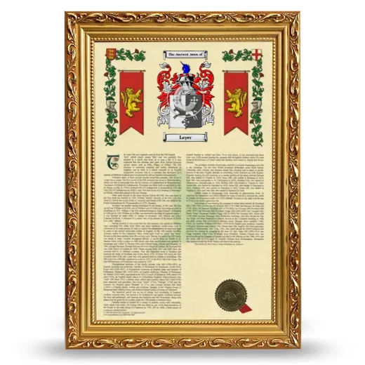 Layer Armorial History Framed - Gold