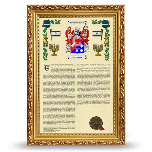 Lottmann Armorial History Framed - Gold