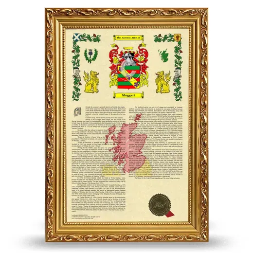 Maggart Armorial History Framed - Gold