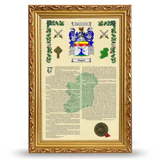 Magnel Armorial History Framed - Gold