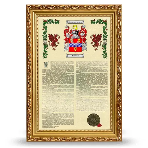 Makine Armorial History Framed - Gold