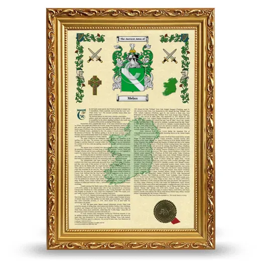 Melan Armorial History Framed - Gold