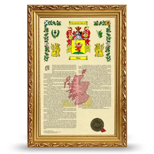 Mon Armorial History Framed - Gold