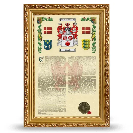 Munch Armorial History Framed - Gold