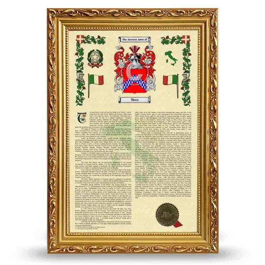 Nero Armorial History Framed - Gold