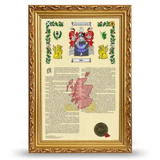 Nitt Armorial History Framed - Gold