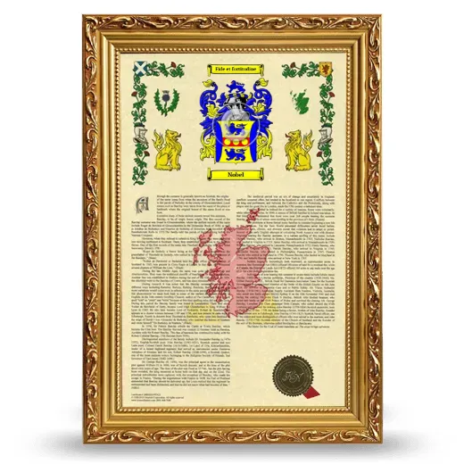 Nobel Armorial History Framed - Gold