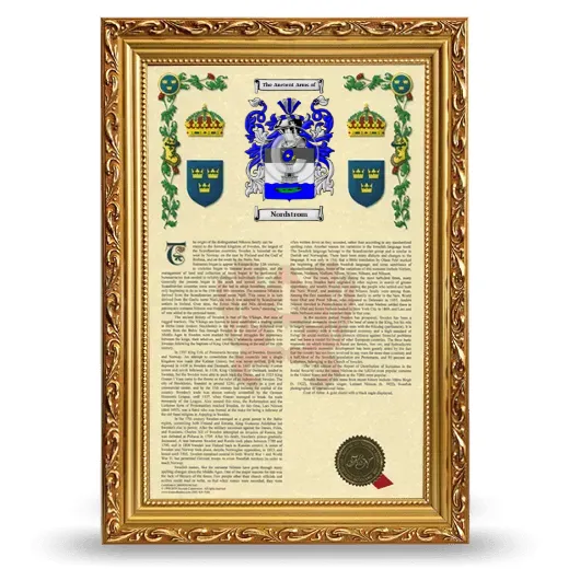 Nordstrom Armorial History Framed - Gold