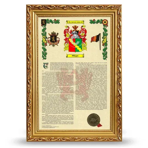 Pflüger Armorial History Framed - Gold