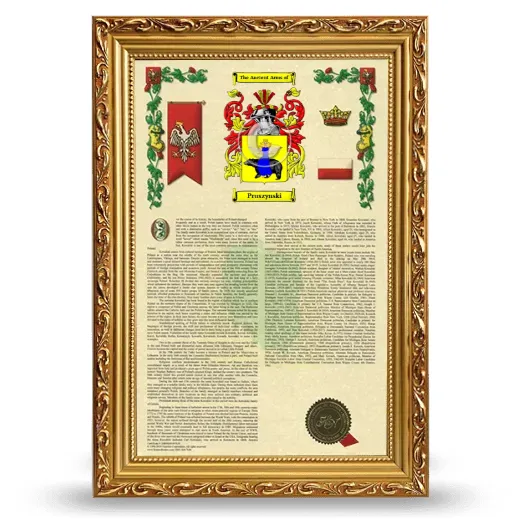 Pruszynski Armorial History Framed - Gold