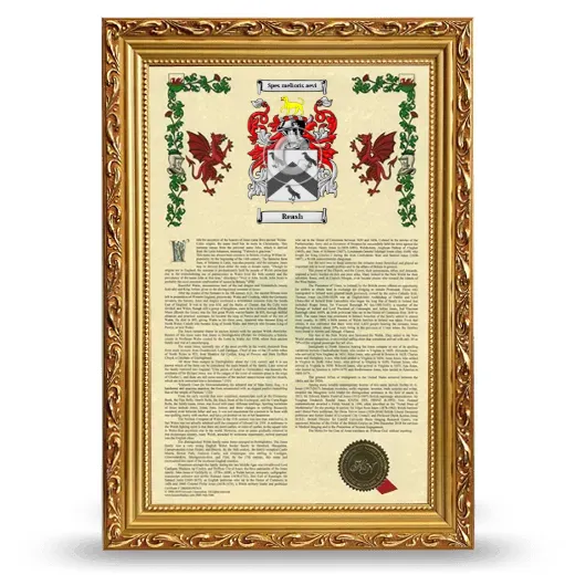 Reash Armorial History Framed - Gold