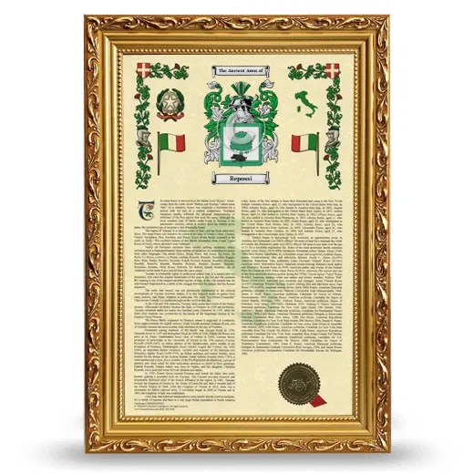 Repossi Armorial History Framed - Gold