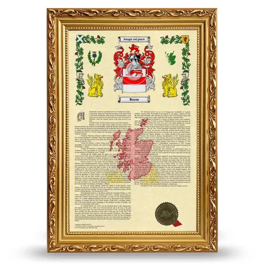 Roam Armorial History Framed - Gold