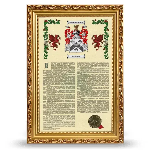 Ruffhead Armorial History Framed - Gold