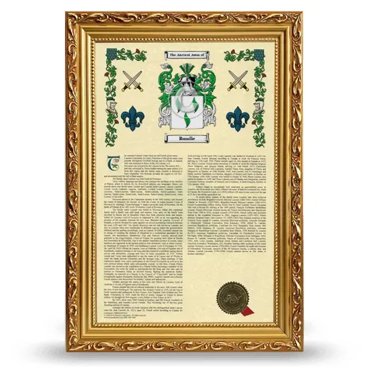 Rundle Armorial History Framed - Gold