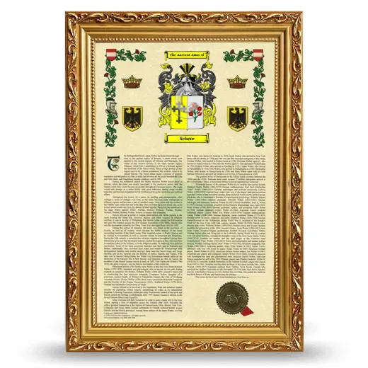 Schere Armorial History Framed - Gold