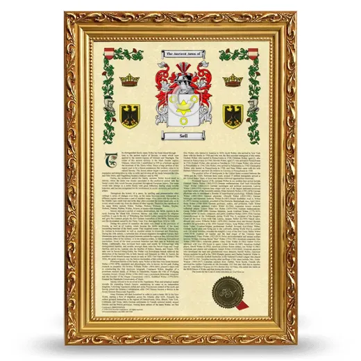 Sell Armorial History Framed - Gold
