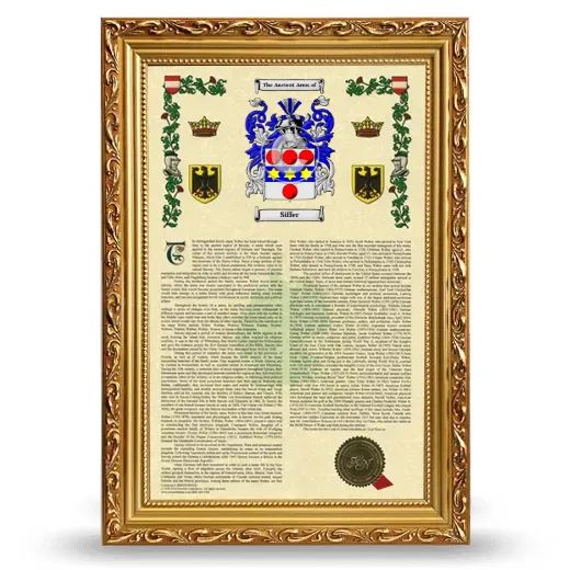 Siffer Armorial History Framed - Gold