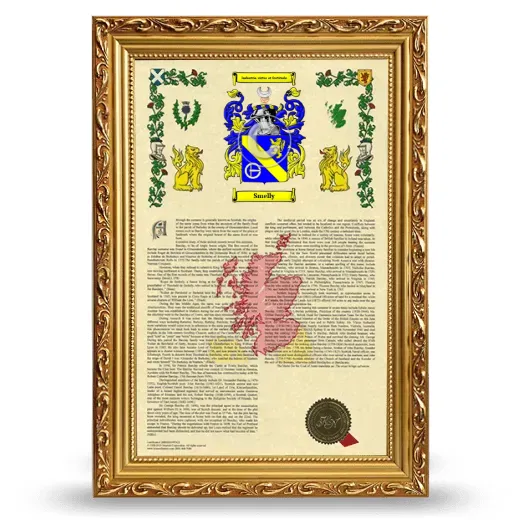 Smelly Armorial History Framed - Gold