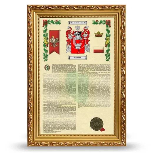 Stasiak Armorial History Framed - Gold