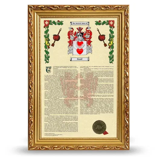 Streif Armorial History Framed - Gold