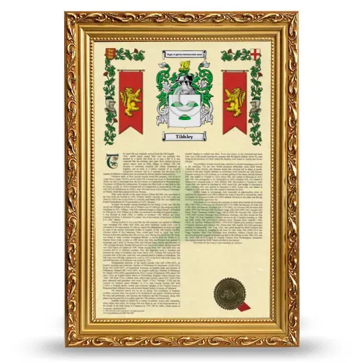 Tildsley Armorial History Framed - Gold