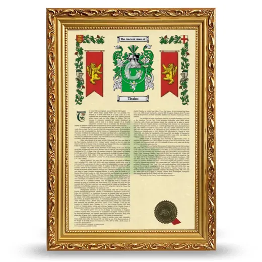 Tissint Armorial History Framed - Gold