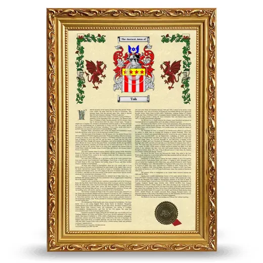 Toh Armorial History Framed - Gold