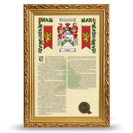Trelow Armorial History Framed - Gold