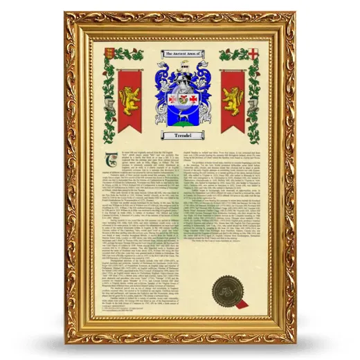 Trendel Armorial History Framed - Gold